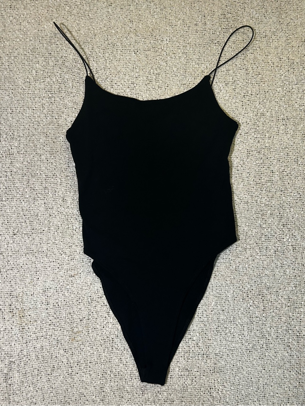 NWOT Zara Black Spaghetti-Strap  Bodysuit size M cotton blend